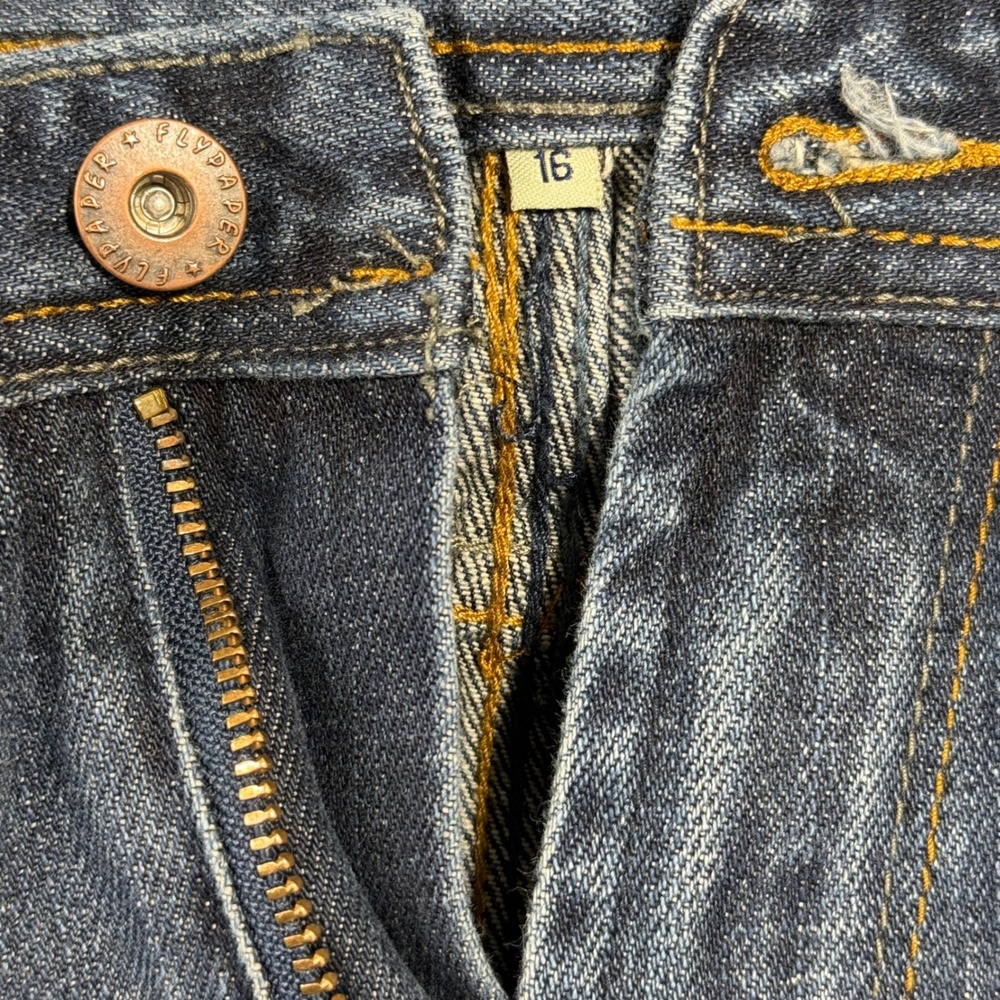 Flypaper Jeans Mens‎ 33x28 Blue Excellent Straight Leg Cotton Zipper Pocket 2065 - Picture 2 of 12